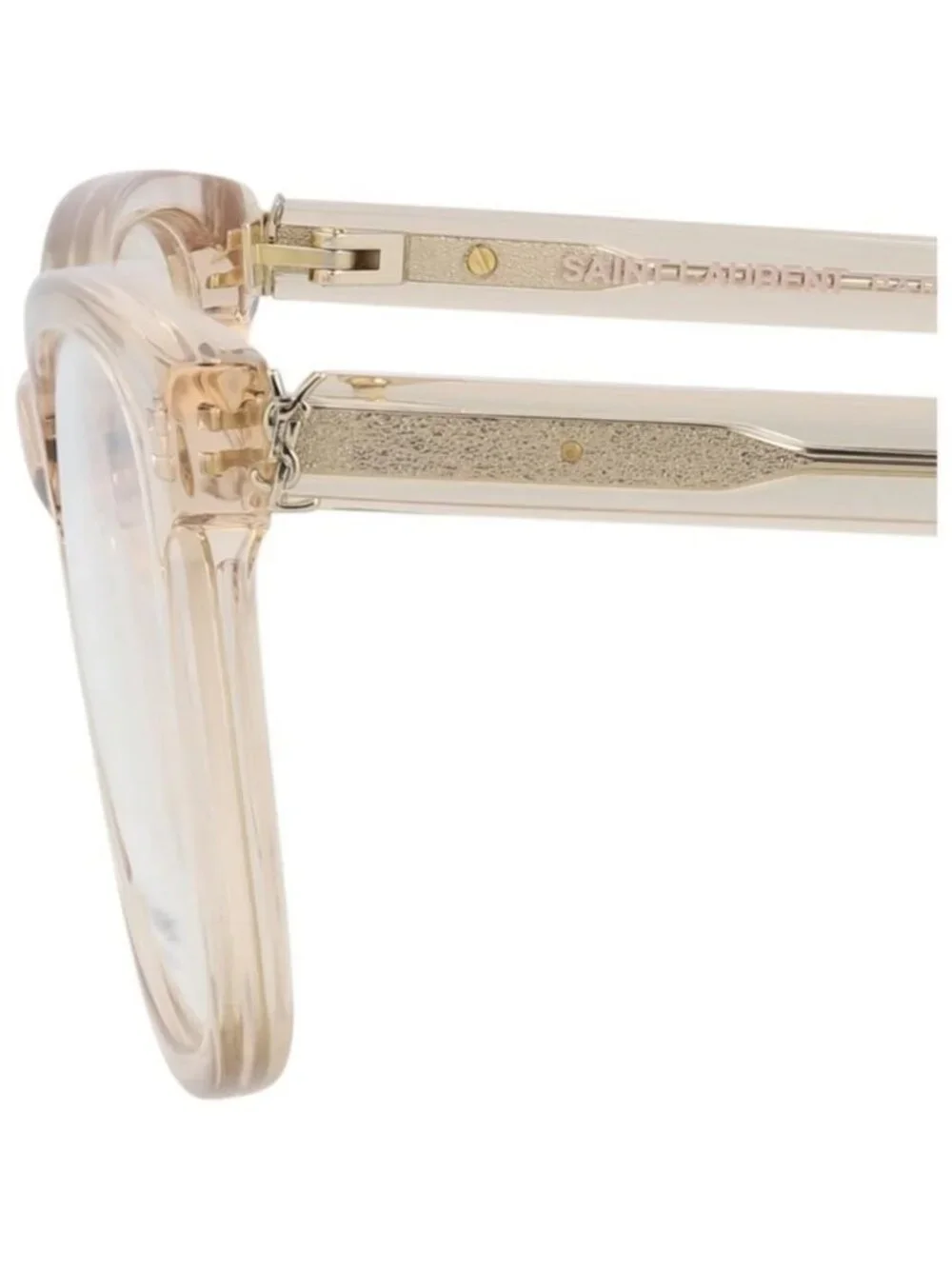 New Saint Laurent Womens Cat Eye Nude Nude Transparent Fashion Designer Eyeglass